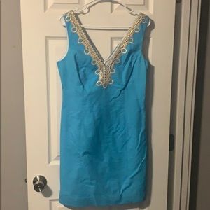 Blue and Gold Lilly Pulitzer Dress